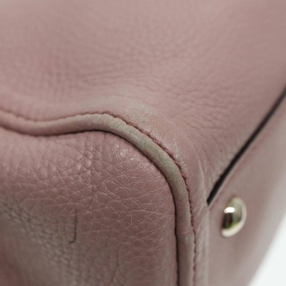 GUCCI Soho Hand Bag Leather 2way Gold Pink 336751 Auth am6760 - Picture 13 of 16